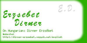 erzsebet dirner business card
